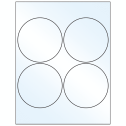 4" Crystal Clear Circular Sheet Labels