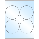 4" White Premium High Gloss Circular Sheet Labels