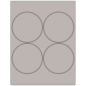 4" Gray Circular Sheet Labels
