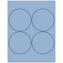 4" Pastel Blue Circular Sheet Labels