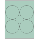 4" Pastel Green Circular Sheet Labels