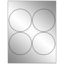 4" Silver Foil Circular Sheet Labels