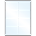 4" x 2.5" Crystal Clear Rectangular Sheet Labels