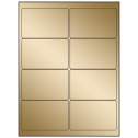 4" x 2.5" Gold Foil Rectangular Sheet Labels