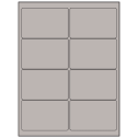 4" x 2.5" Gray Rectangular Sheet Labels