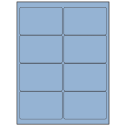 4" x 2.5" Pastel Blue Rectangular Sheet Labels