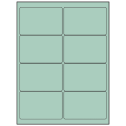 4" x 2.5" Pastel Green Rectangular Sheet Labels