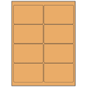 4" x 2.5" Pastel Orange Rectangular Sheet Labels