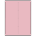 4" x 2.5" Pastel Pink Rectangular Sheet Labels