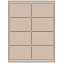 4" x 2.5" Pastel Tan Rectangular Sheet Labels