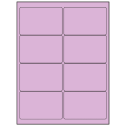 4" x 2.5" Pastel Purple Rectangular Sheet Labels