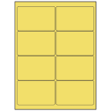 4" x 2.5" Pastel Yellow Rectangular Sheet Labels
