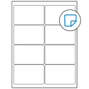 4" x 2.5" White Rectangular Sheet Labels - Removable Adhesive