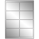 4" x 2.5" Silver Foil Rectangular Sheet Labels