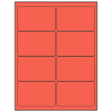 4" x 2.5" Red Rectangular Sheet Labels