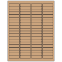 1.9375" x 0.5" Brown Kraft Rectangular Sheet Labels