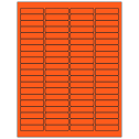 1.9375" x 0.5" Fluorescent Red Rectangular Sheet Labels