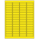 1.9375" x 0.5" Fluorescent Yellow Rectangular Sheet Labels