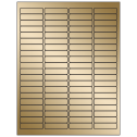 1.9375" x 0.5" Gold Foil Rectangular Sheet Labels