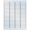 1.9375" x 0.5" White Mid Gloss Rectangular Sheet Labels