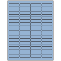 1.9375" x 0.5" Pastel Blue Rectangular Sheet Labels