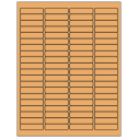 1.9375" x 0.5" Pastel Orange Rectangular Sheet Labels