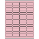 1.9375" x 0.5" Pastel Pink Rectangular Sheet Labels