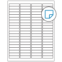 1.9375" x 0.5" White Rectangular Sheet Labels - Removable Adhesive