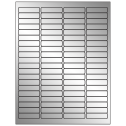 1.9375" x 0.5" Silver Foil Rectangular Sheet Labels