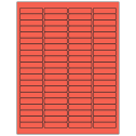 1.9375" x 0.5" Red Rectangular Sheet Labels