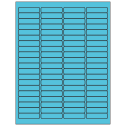 1.9375" x 0.5" Turquoise Rectangular Sheet Labels