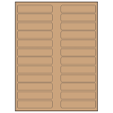 3.5" x 0.75" Brown Kraft Rectangular Sheet Labels
