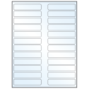 3.5" x 0.75" Crystal Clear Rectangular Sheet Labels