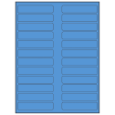 3.5" x 0.75" Fluorescent Blue Rectangular Sheet Labels
