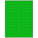 3.5" x 0.75" Fluorescent Green Rectangular Sheet Labels