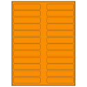 3.5" x 0.75" Fluorescent Orange Rectangular Sheet Labels