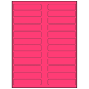 3.5" x 0.75" Fluorescent Pink Rectangular Sheet Labels