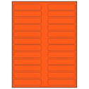 3.5" x 0.75" Fluorescent Red Rectangular Sheet Labels
