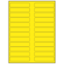 3.5" x 0.75" Fluorescent Yellow Rectangular Sheet Labels