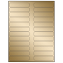 3.5" x 0.75" Gold Foil Rectangular Sheet Labels