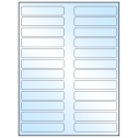 3.5" x 0.75" White Premium High Gloss Rectangular Sheet Labels