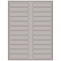 3.5" x 0.75" Gray Rectangular Sheet Labels