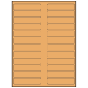 3.5" x 0.75" Pastel Orange Rectangular Sheet Labels