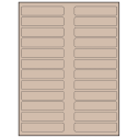 3.5" x 0.75" Pastel Tan Rectangular Sheet Labels