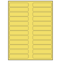 3.5" x 0.75" Pastel Yellow Rectangular Sheet Labels