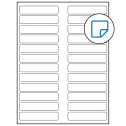 3.5" x 0.75" White Rectangular Sheet Labels - Removable Adhesive