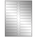 3.5" x 0.75" Silver Foil Rectangular Sheet Labels