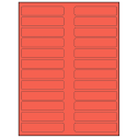 3.5" x 0.75" Red Rectangular Sheet Labels