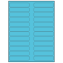 3.5" x 0.75" Turquoise Rectangular Sheet Labels