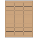2.625" x 1.25" Brown Kraft Rectangular Sheet Labels
